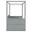 Lit de jour à baldaquin simple avec lit gigogne simple, gris (ancien SKU: WF308885AAE)-827942509