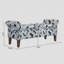 Banc avec rangement à accoudoirs roulés Traditional et garniture cloutée étain-1295162501