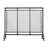 Celeste 1-Panel Industrial Iron Fireplace Screen, 36" W x 29.5" H, Black