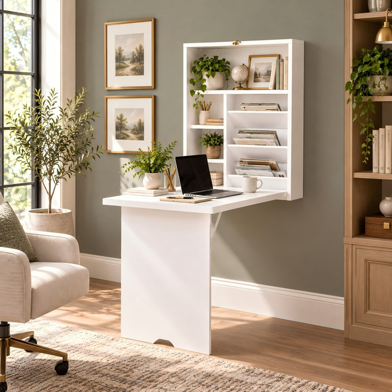 Bureau mural convertible pour le bureau et les jeux