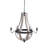 Minimalist Wood and Metal Chandelier-71890268