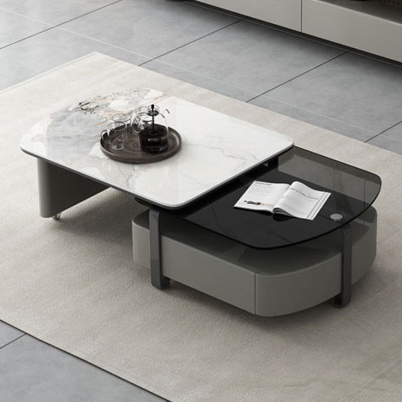 Cette élégante table basse offre une touche moderne, Gris