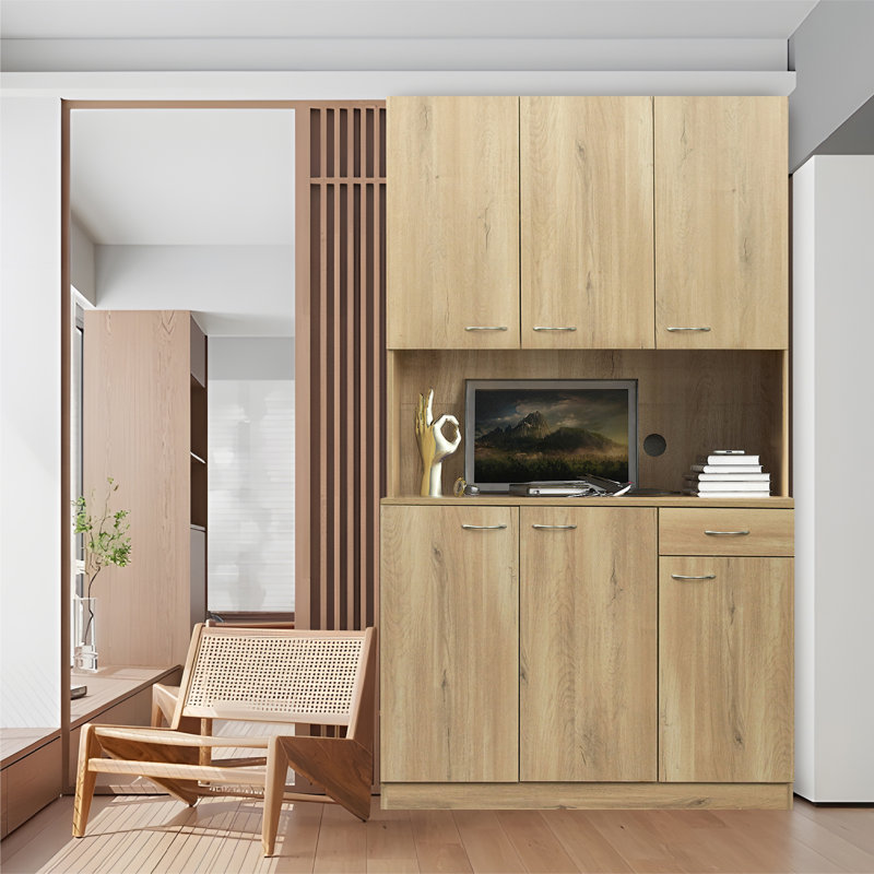 Armoire Bocar, Chêne rustique