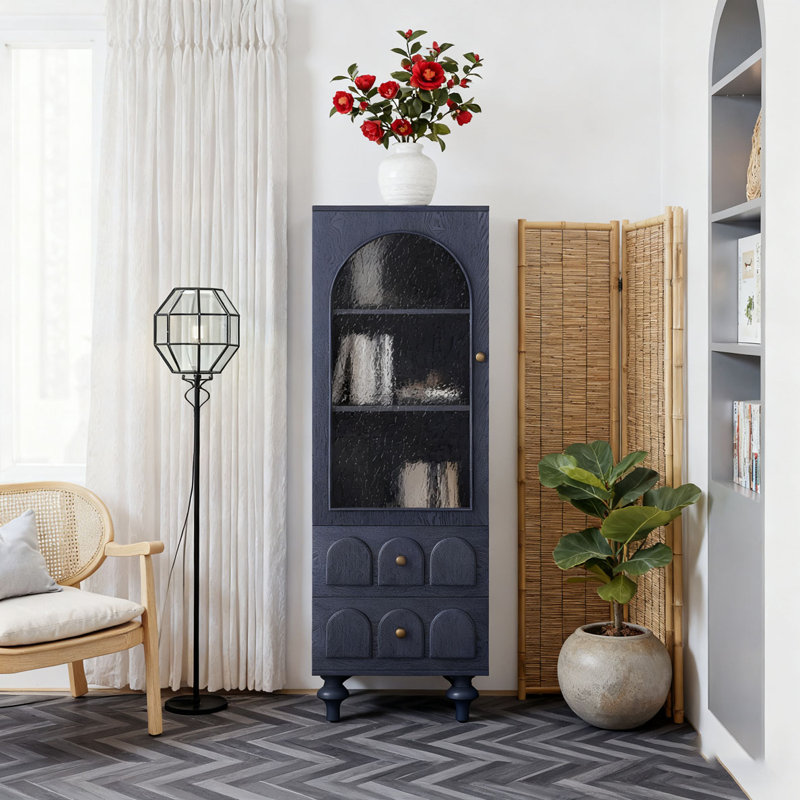Armoire de rangement haute 62,99 po, Bleu très foncé