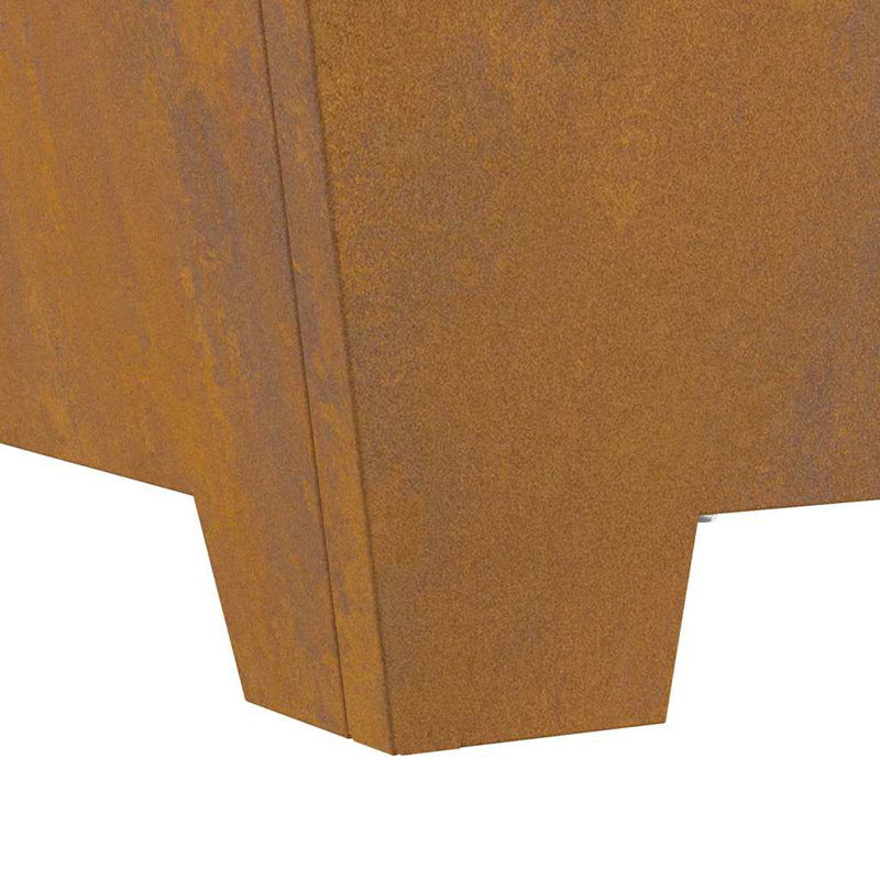 Outdoor Fire Pit for Heating, 40cm H x 80cm W x 80cm D, Brown