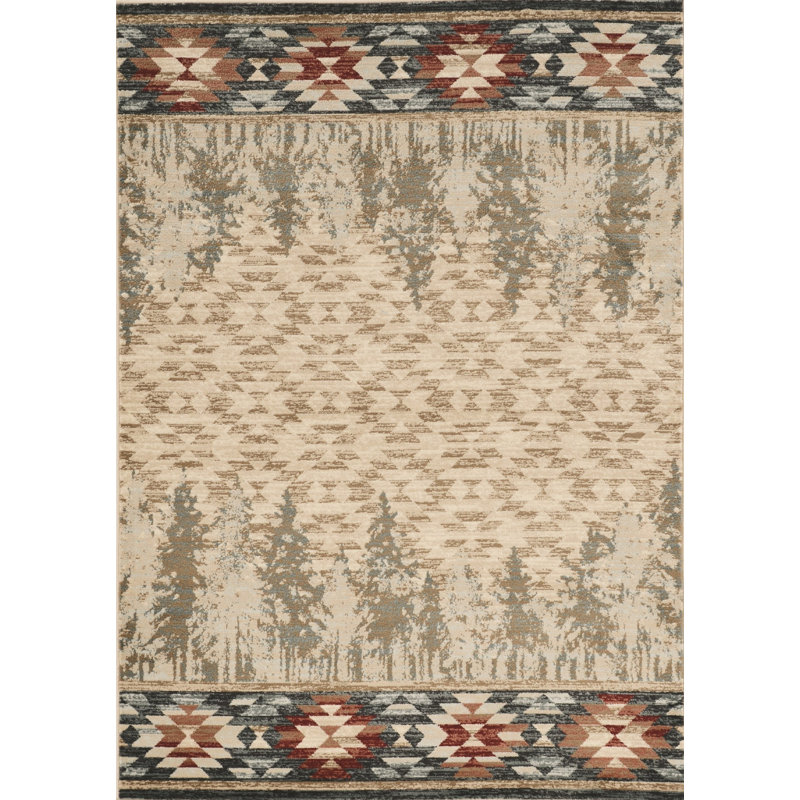3' X 5' Ivory Polypropylene Rug