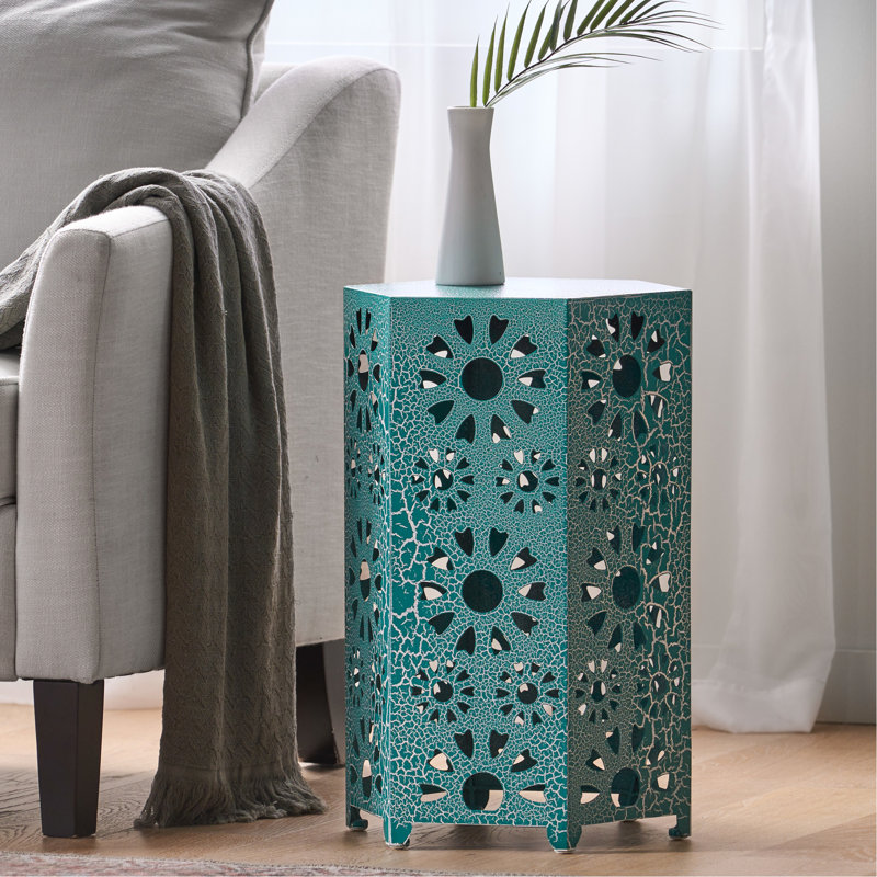 Table d'appoint en fer 14 po Teal