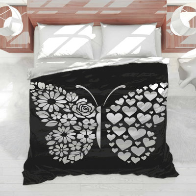 Butterfly Floral Hearts Comforter