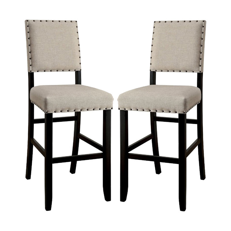 Aalayah Upholstered Counter Stool, Antique Black, 1