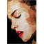 Tapis décoratif rétro à motif de femme noir à motif rétro-1053690695