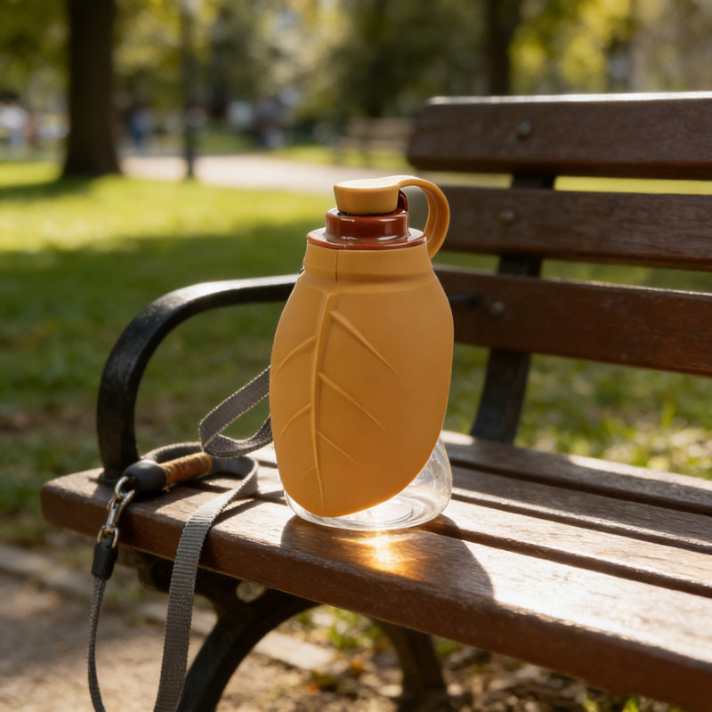 Distributeur d'eau pour chien Mini Leaf, Orange