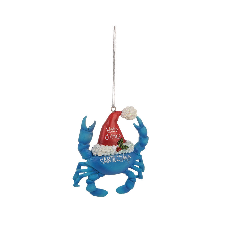 Santa Claws Crab Hanging Figurine Ornament
