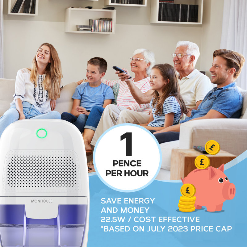 600ml Dehumidifier - Portable and Compact Electric Moisture Absorber, Purple