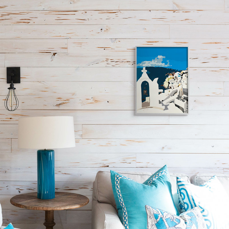 «Traditional Coastal Architecture Cityscape Abstraction» par Beth Ann Lawson - impression, Estampe numérique Farmhouse