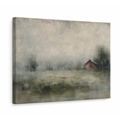 «Fading Meadow - Quiet Countryside Landscape», art mural sur toile tendue