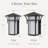 1-Ligh Waterproof Lantern Outdoor Wall Sconce with Frosted Glass Shade-357984237