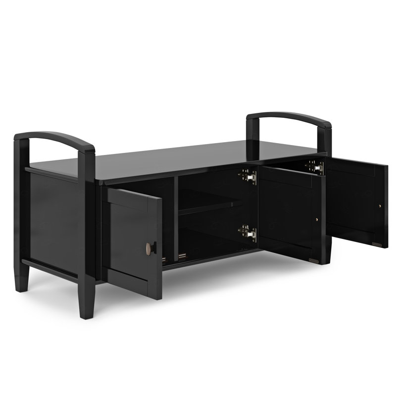 Entryway Storage Bench, Black