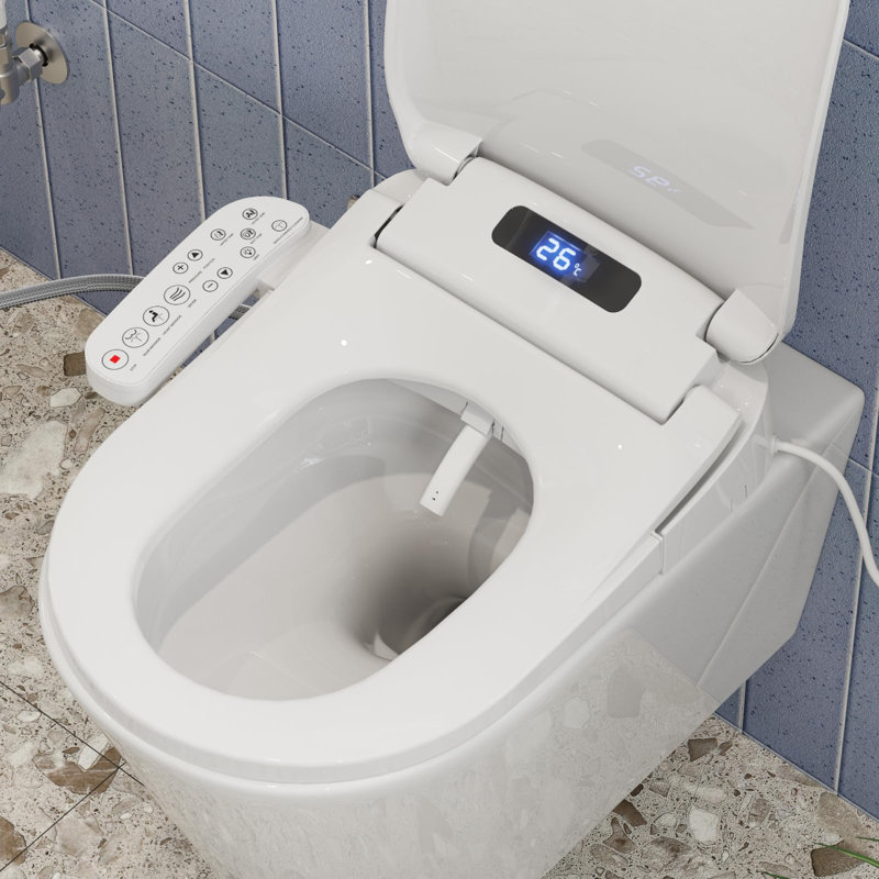 Smart Bidet Mandeville - Heated Seat With Adjustable Temperature, Built-in Warm Air Dryer & Night Light, Includes Water Filter, Soft Close Lid & Self-cleaning Nozzle