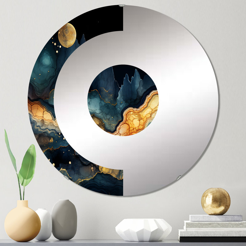 Jeanpaul - Miroir mural demi-cercle, 23,6 po x 23,6 po