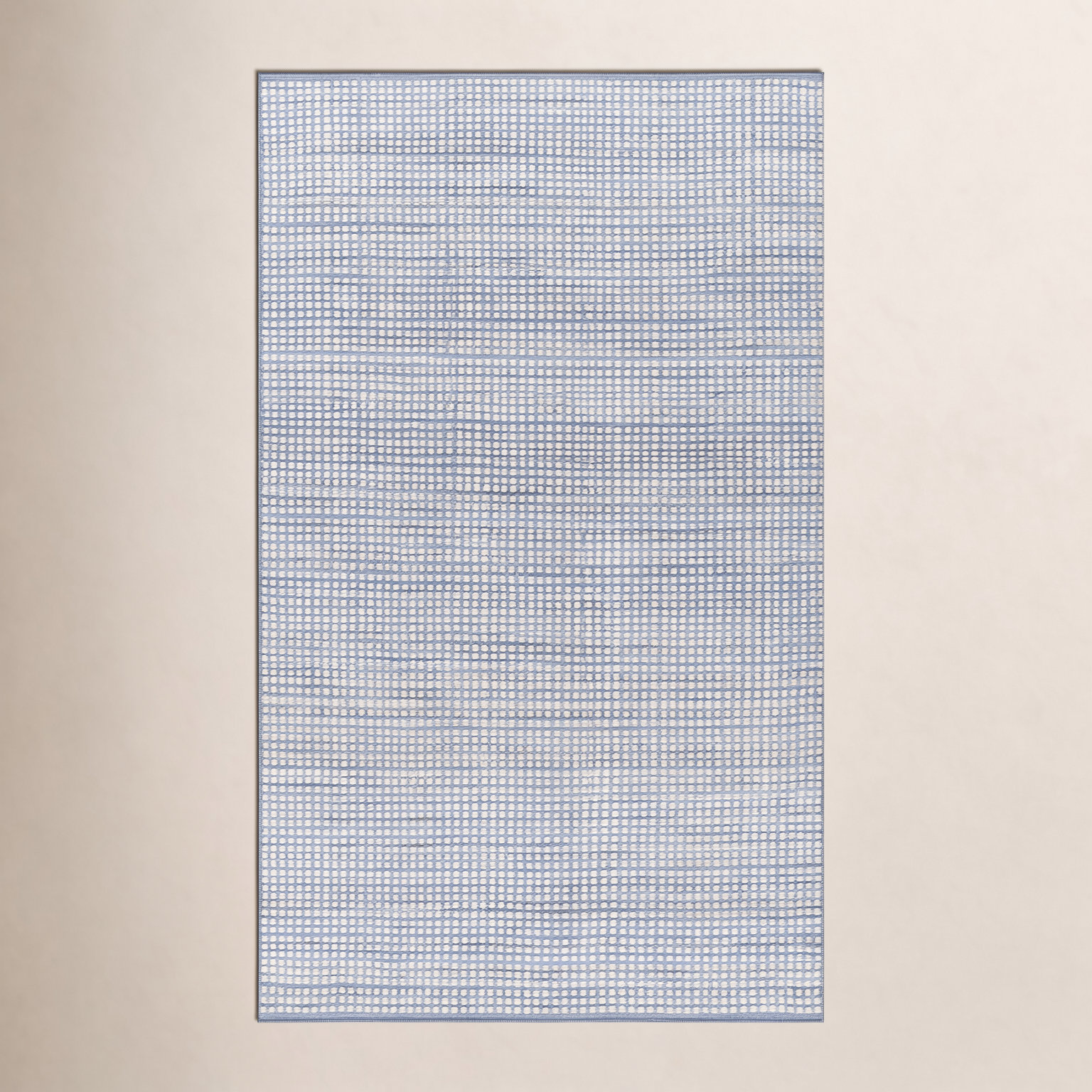 Acerra Hand Woven PET Geometric Blue Indoor Outdoor Rug, Rectangle 2' x 3'