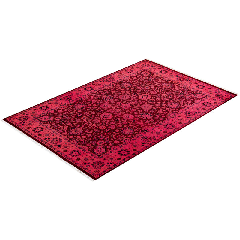 Fine Vibrance One-of-a-Kind 4'2" X 6'4" Hand Knotted Area Rug