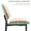 Windsor Contemporary Kitchen & Dining Chair with Walnut Bentwood Frame and Padded Faux Leather Seat-1866037680