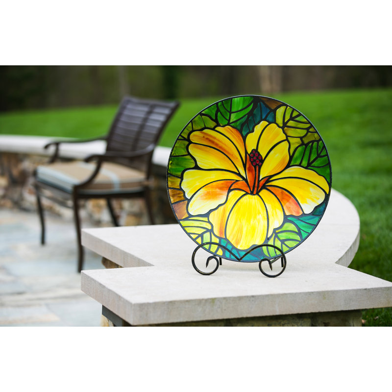 Bain d’oiseaux hibiscus art nouveau