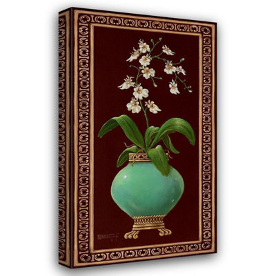 Lark Manor Kruskamp, Janet Gallery Wrapped Canvas Art Titled: Ginger Jar with Orchids II