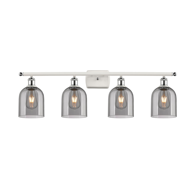 Anacaren 4 - Light Dimmable Vanity Light, White/Polished Chrome, Light Smoke