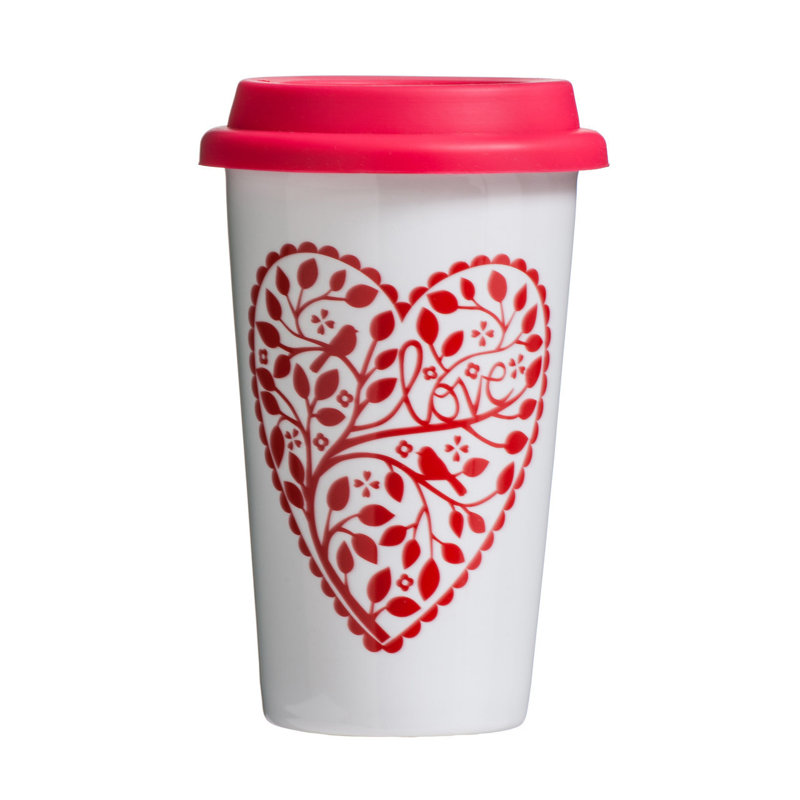 Marlow Home Co. Cayson 330ml Double Wall Insulated Porcelain China Travel Mug
