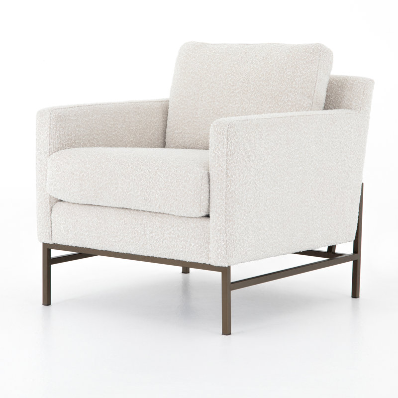 Vanna 29.5" W Polyester Blend Armchair, Aged Bronze, Knoll Natural