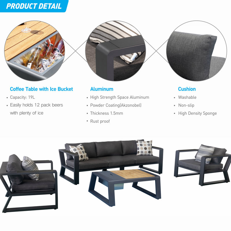 Exee Outdoor 4 - Piece Teak Conversation Set