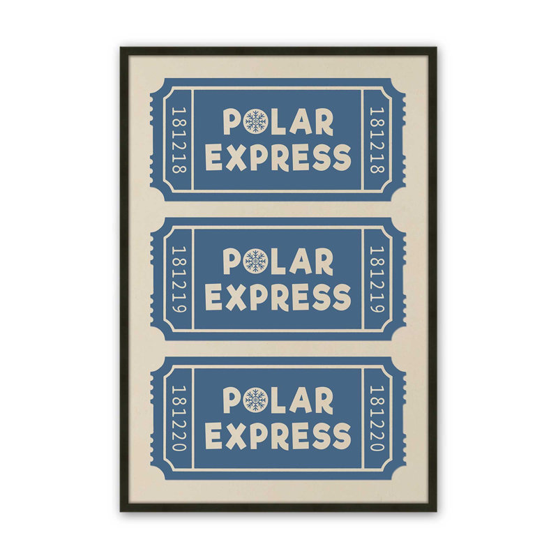 «Frosty Train Ride», reproduction d'art, 24 po x 36 po, Noir satiné