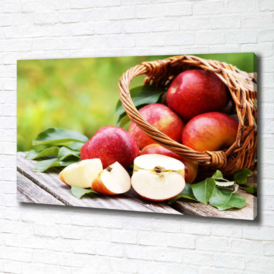 Apples In The Basket - Wrapped Canvas Print