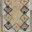 1880s Rustic Beige Open Field Folk Art Runnner Antique American Wool Hooked Rug 2'0" x 7'0"