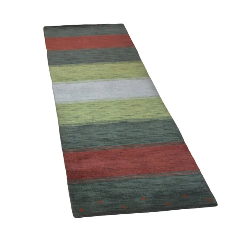 Alamea HAND KNOTTED LOOM WOOL ECO-FRIENDLY AREA RUGS - Runner | Multicolor | Contemporary Design | Area Rugs for Living room, Bedroom