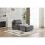 Canapé modulaire en mousse à mémoire de forme moderne, méridienne simple pour le salon, canapé modulaire Cloud pour animaux de compagnie, tissu en velours côtelé, repose-pieds mobile, sans assemblage requis, gris-946762395