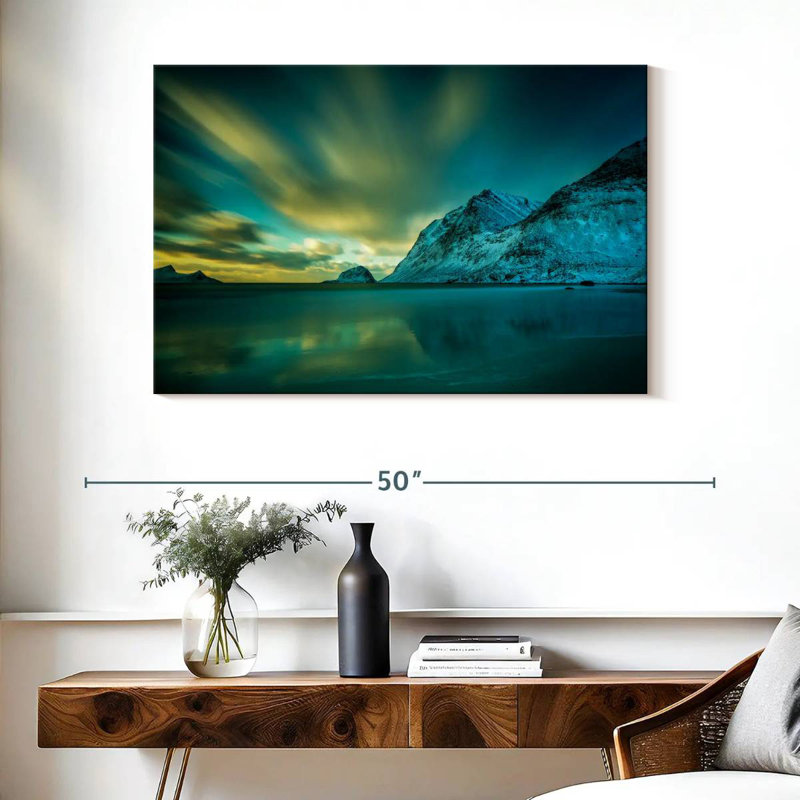 Alvord lumineux Lofoten Aurora, H 26 po x l 39 po