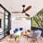 52 Inch Integrated LED Indoor Low Profile Ceiling Fan With Light And Remote Control For Patio Living Room-560990459-560990457