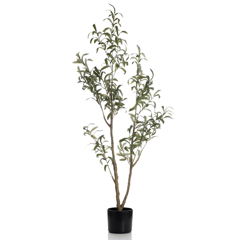 130cm Faux Slim Silhouette Olive Tree