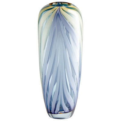 Vase de table en verre mauve/jaune Rhythm