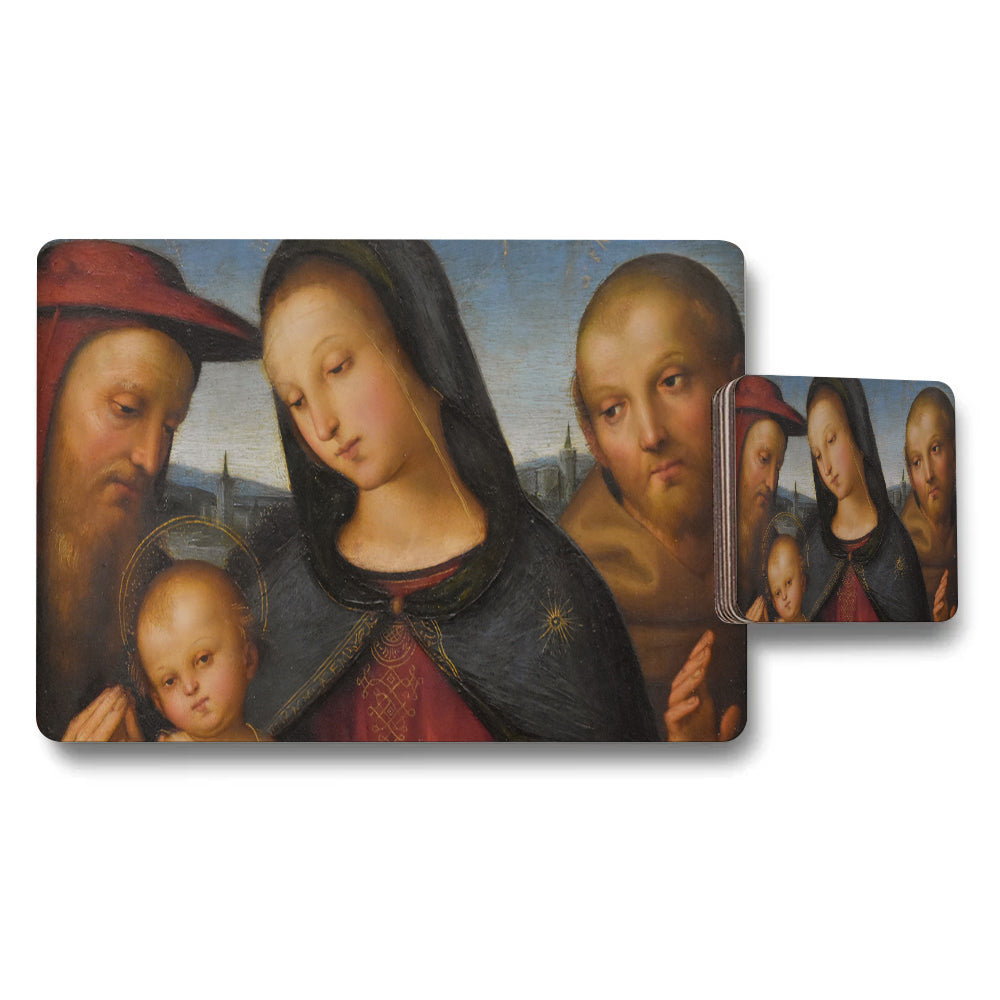 Madonna And Child Placemats And Coasters Set With Classic Artwork