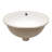 White Ceramic Oval Undermount Bathroom Sink With Overflow, 19 X 16 Inch | Gift Idea