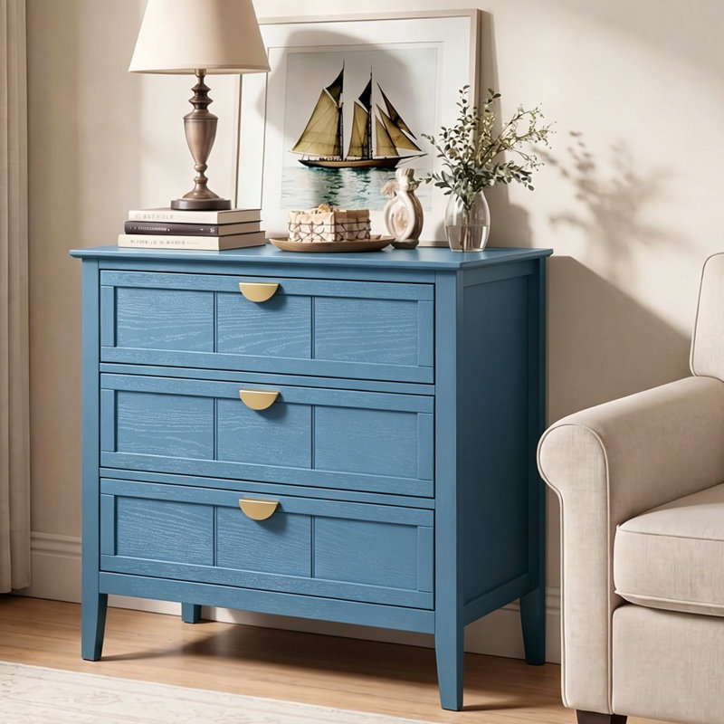 31 " W 3 - Drawer Dresser, Blue