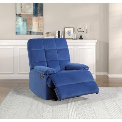 Chaise inclinable en tissu de velours de 35 po Nyleve