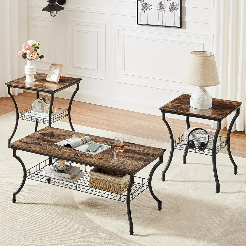 Table de bout Arfaan, Brun foncé