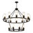 40" 2-Tier Wagon Wheel Chandelier