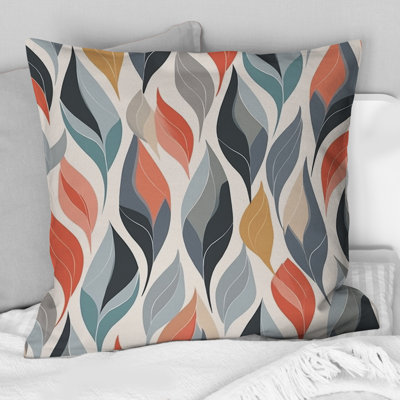 Coussin Retro Abstract Leaves I - Abstract
