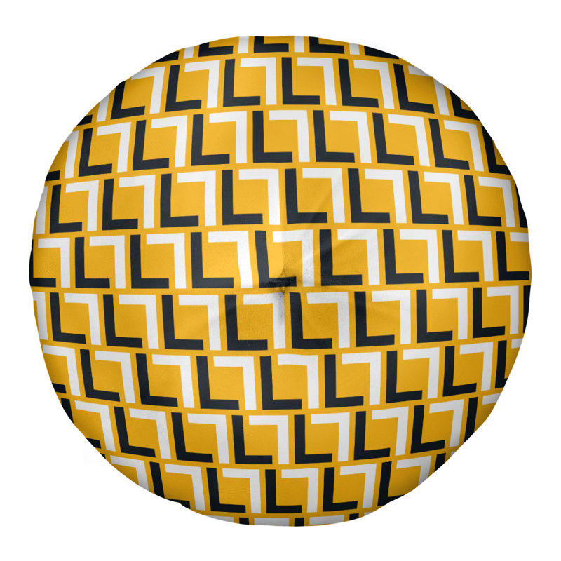Housse de coussin et insert Pittsburgh, Or / noir / blanc, 30'' x 30''