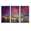New York Manhattan, ensemble de 3 toiles d'art encadrées sur toile-2066975439-2066975438